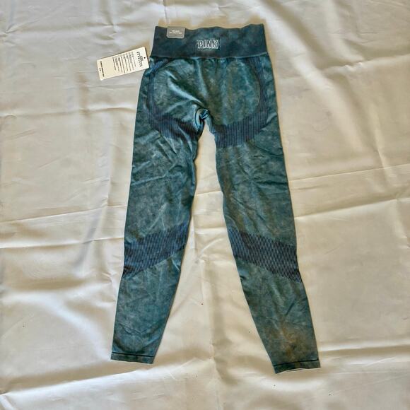Victoria Secret Pink Seamless Green Marble Leggings NEW Workout Tights US Small - Picture 6 of 10